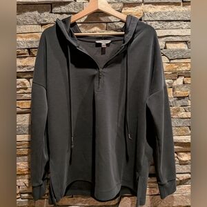Black Half-Zip Hoodie Size L